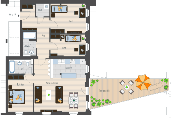 Wellenwerk IV - Wohnen am Cospudener See - Speicher & M&uuml;hle - Wohnung 19