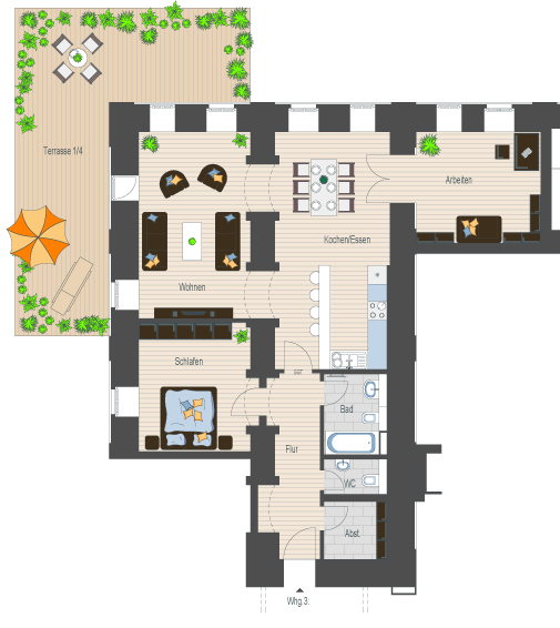 Wellenwerk IV - Wohnen am Cospudener See - Speicher & M&uuml;hle - Wohnung 3