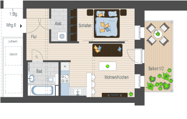 6Wellenwerk IV - Wohnen am Cospudener See - Speicher & M&uuml;hle - Wohnung 6