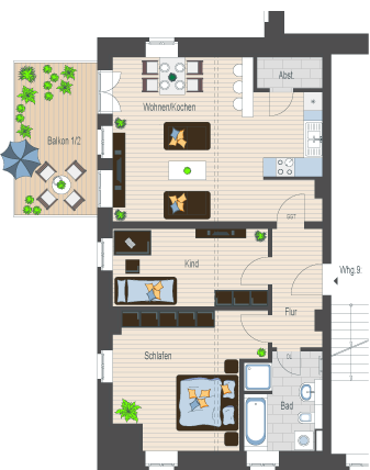 Wellenwerk IV - Wohnen am Cospudener See - Speicher & M&uuml;hle - Wohnung 9